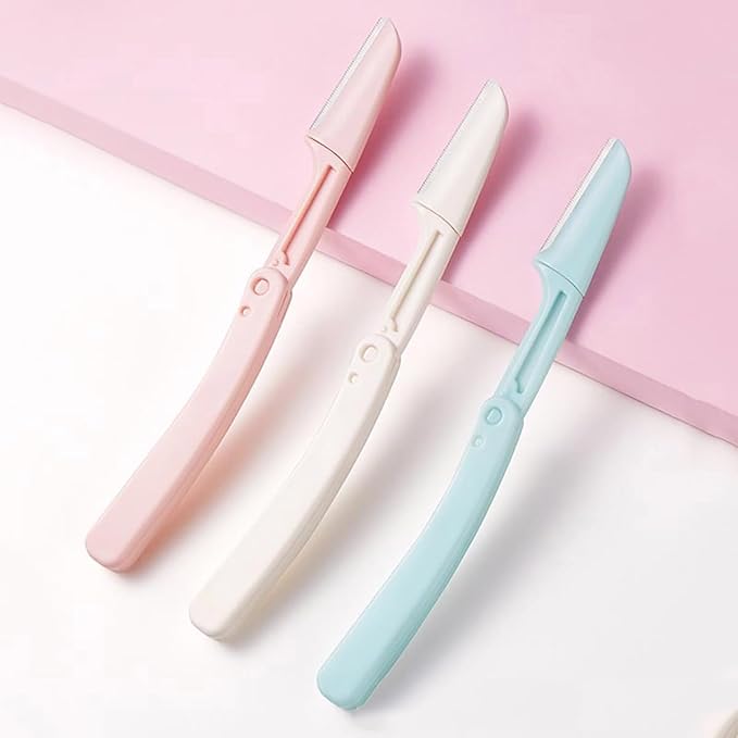 3 PCS Foldable Eyebrow Face Razors Multipurpose Eyebrow Trimmers Shaver Facial Hair Removal for Women