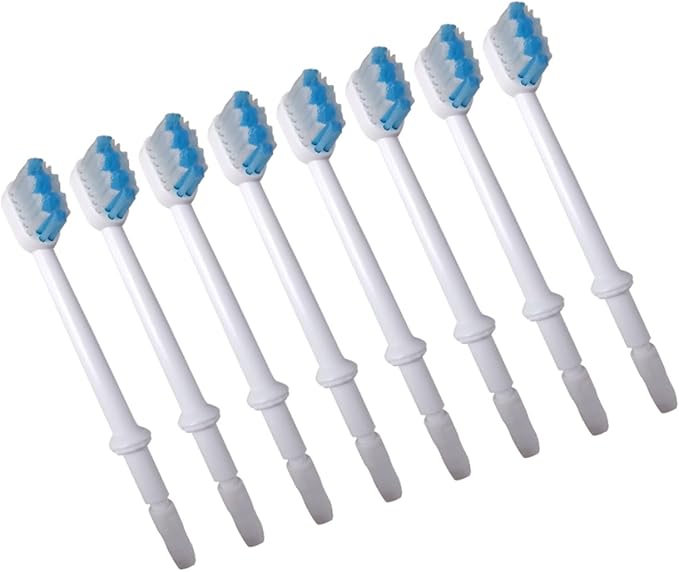 3sets Replacement Brush Heads Compatible with Water Toothpicks Durable and Efficient for Deep Cleaning Between Teeth and Below Gumline 8pcs*3