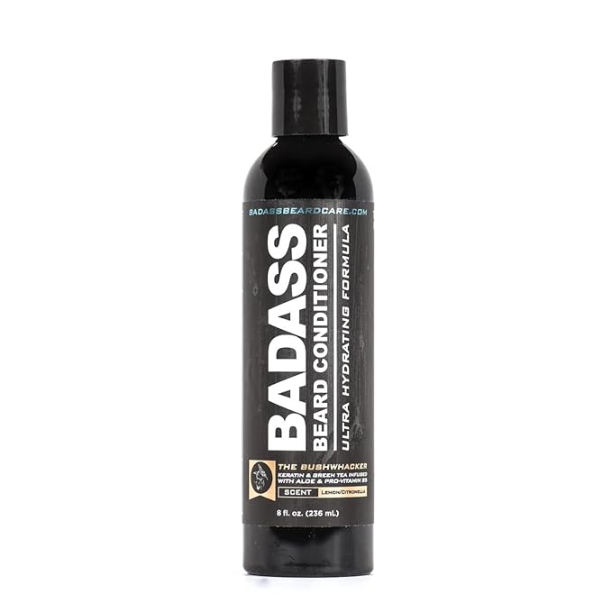 Badass Beard Care Beard Conditioner For Men - THE BUSHWHACKER, 8oz - Made of Natural Ingredients for A Healthy, Soft, & Itch Free Beard and Mustache