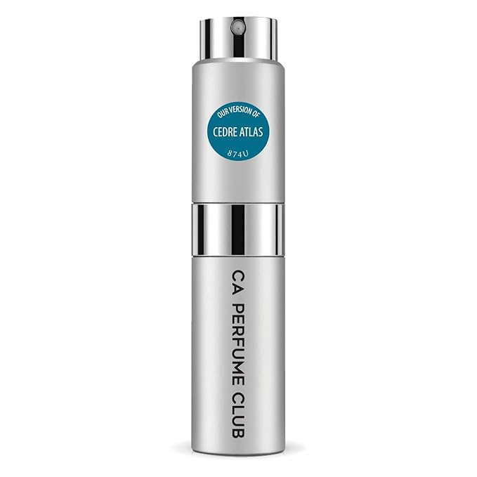 CA Perfume Impression of Cedre Atlas for Women and Men Woody Scent Long Lasting Unisex Fragrance Eau De Parfum Travel Size Refillable Atomizer Spray 0.27 Fl Oz 8ml