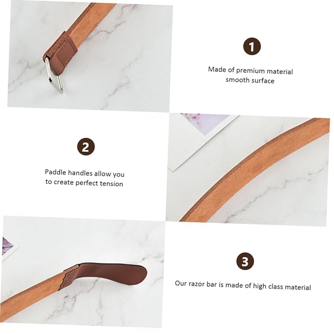 Double-Sided Razor Sharpening Strop Tool for Home Use Practical Barber Strop Clips Simple Razor Sharpener Cloth for Hair Removal