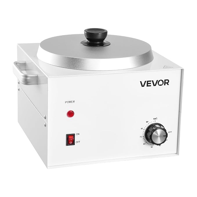 VEVOR Single Pot Wax Warmer, 3000ML 300W Professional Wax Warmer for Hair Removal, 32 ℉ - 212℉ Adjustable Electric Waxing Heater with 100PCS Waxing Sticks for Home Use, Beauty Salon, Spa