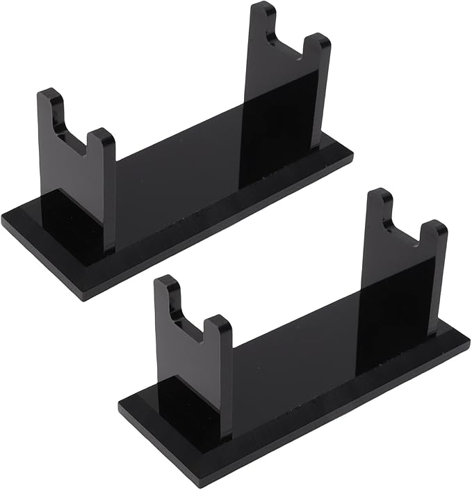Acrylic Razors Stand Holder, Sturdy Shaving Brush Storage Bracket Countertop Organizer for Bathroom Kitchen Office Desk 10 X 4 X 4.5cm (Black)
