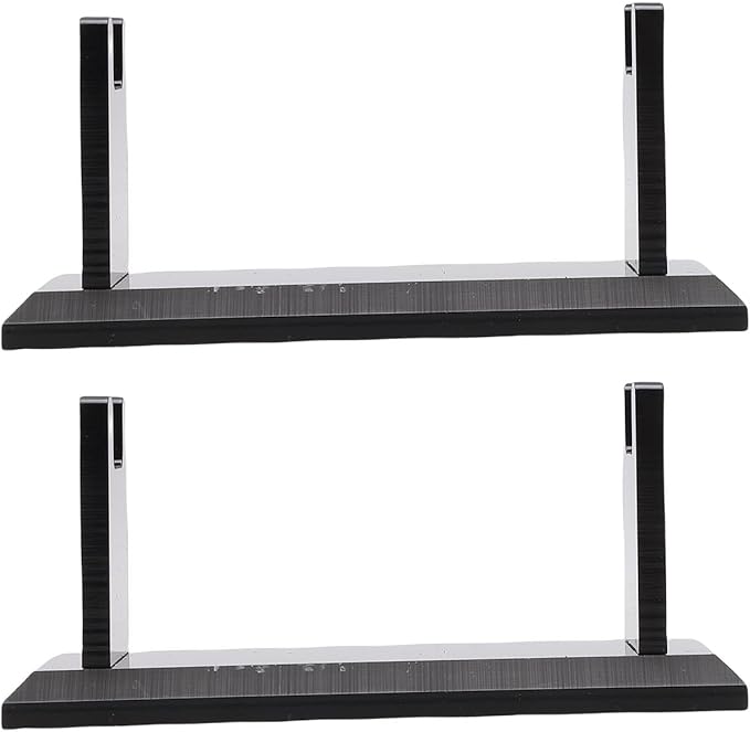 Acrylic Razors Stand Holder, Sturdy Shaving Brush Storage Bracket Countertop Organizer for Bathroom Kitchen Office Desk 10 X 4 X 4.5cm (Black)