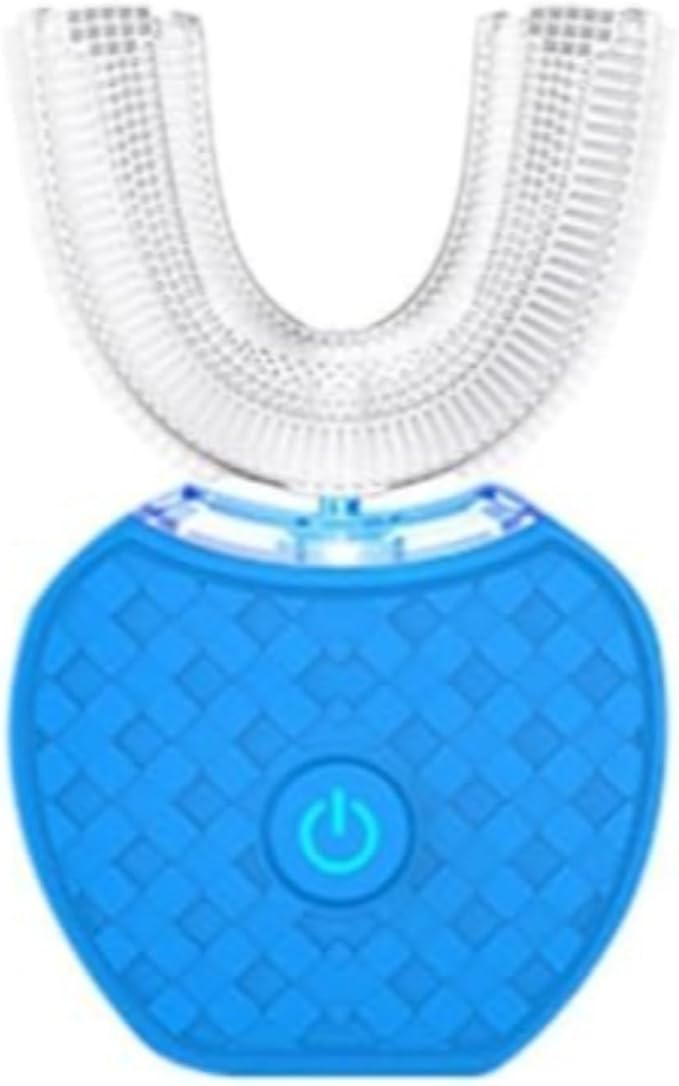 Scandinavian Smiles U-Shaped Electric Toothbrush, 360° Sonic Cleaning for Adults & Kids, 3 Modes, USB-C Rechargeable (Blue-a)
