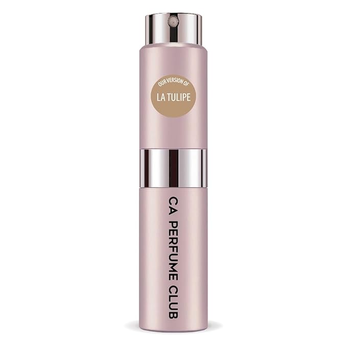 CA Perfume Impression of La Tulipe for Women Floral Scent Long Lasting Perfumes for Women Eau De Parfum Travel Size Refillable Atomizer Spray 0.27 Fl Oz 8ml