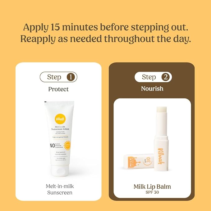Vilvah STORE Milk Lip Balm SPF30 treats pigmentation and sun Damage UVA & UVB Protection for Both men and women suitable For All Skin Types