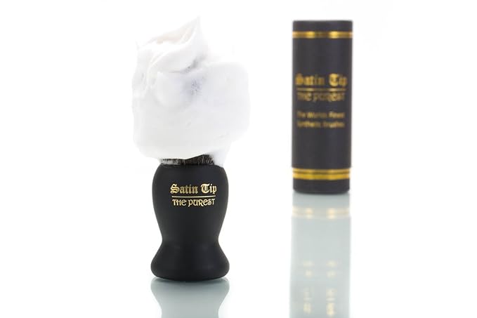 Satin Tip – The Purest, Shave Brush (Synthetic, White, Soft Touch, Case)