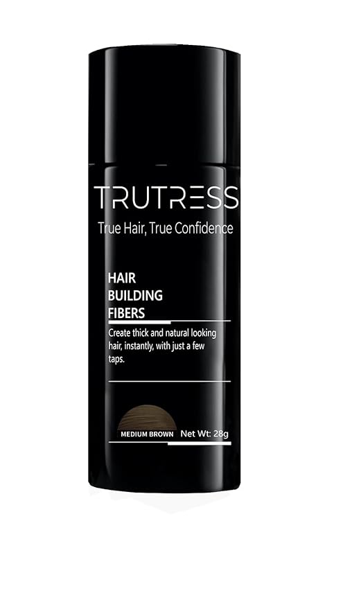 Hair Building Fibers, 28g - for Thinning Hair Instantly Thicker, Complete Looking Hair 6 Shades for Men Women (Medium Brown)