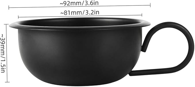 FRCOLOR 3pcs Men Shaving Bowl Shaving Soap Bowl Metal for Cream for Home Barber Shop