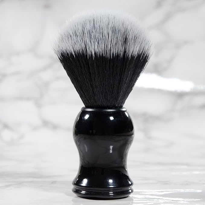 Grandslam Deluxe Shaving Kit for Men, 3 in 1 Shaving Set Includes Shaving Brush, Stainless Steel Shaving Bowl and Razor & Brush Holder, Black Set