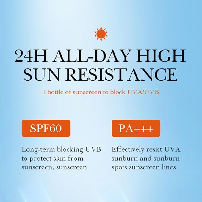 Vitamin C Sunscreen Lotions,2 Pcs Daily Moisturizer Sunscreen Cream for Face and Body,Women Men Waterproof Sweatproof Refreshing Non-greasy Sun Protection Cream,Facial Sunblock (orange)