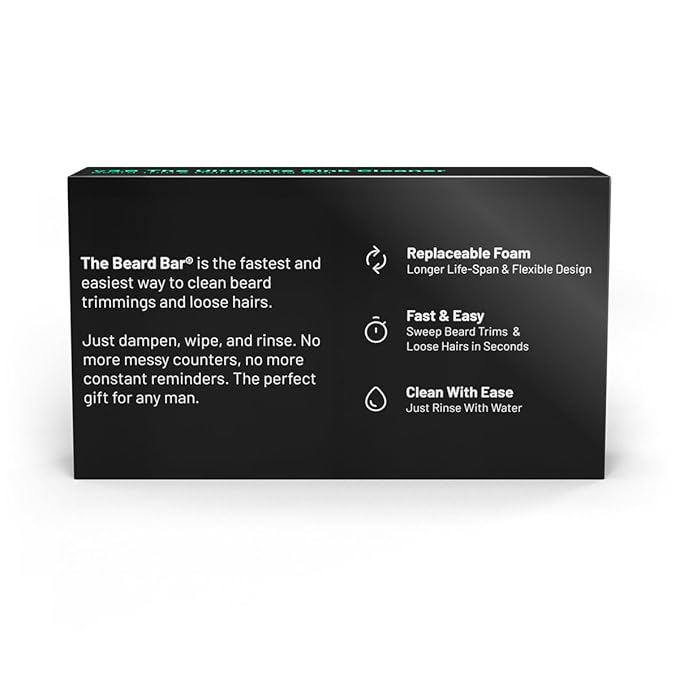 Mat's Beard Bar Ultimate v3.0 - Clean Up Beard Trimmings from Sinks and Countertops After Shaving - Best Gifts For Men