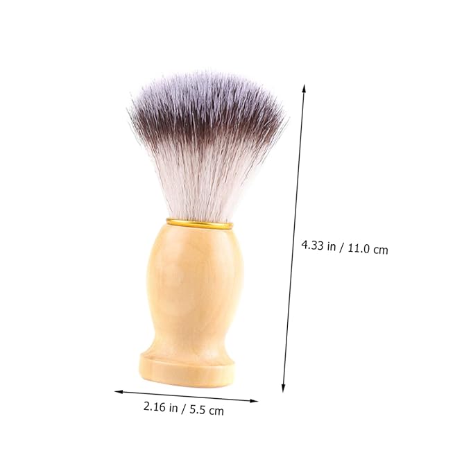 1Pc Wooden Handle Mustache Shaving Brush for Men Portable Beard Present for Father Day Valentine Day and Birthdays Suitable for All Beard