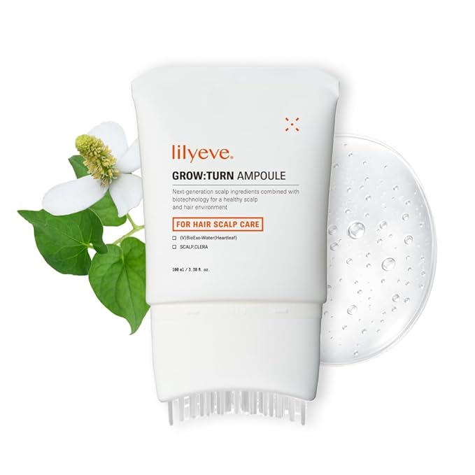 lilyeve GROWTURN Hair Growth Serum with Built-in Brush, Heartleaf-Derived Exosomes to Revitalize, Korean Hair Care, 3.38 fl. oz. (Pack of 1)