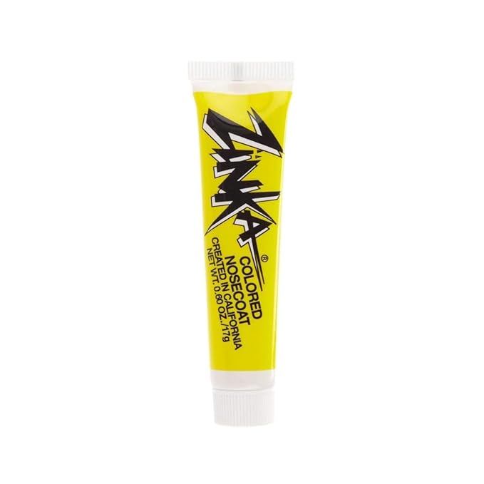 Zinka Colored Zinc Oxide Sunblock – High Zinc Formula for Nose and Face, Water & Sweat Resistant, Yellow