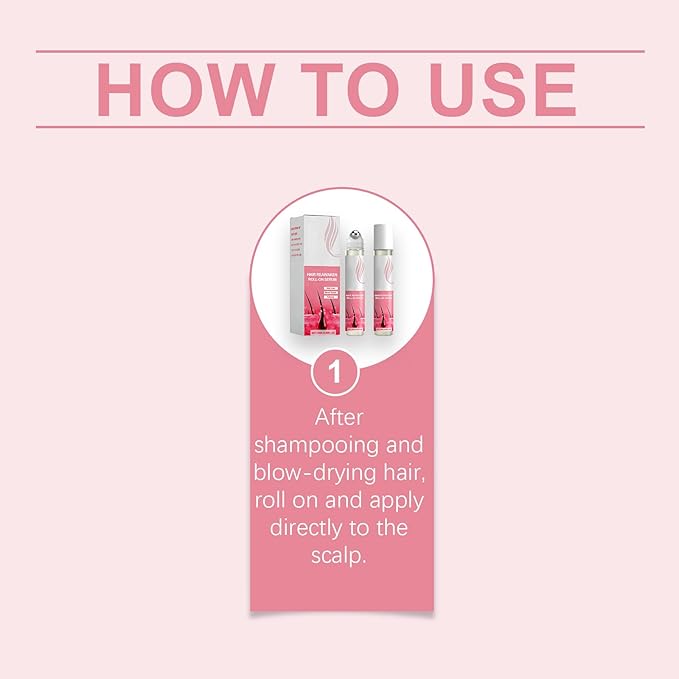 28ml Hair Reawaken Roll-On Serum for Thinning Hair – Nourishes Scalp & Strengthens Hair Follicles to Promote Fuller, Voluminous Hair Growth