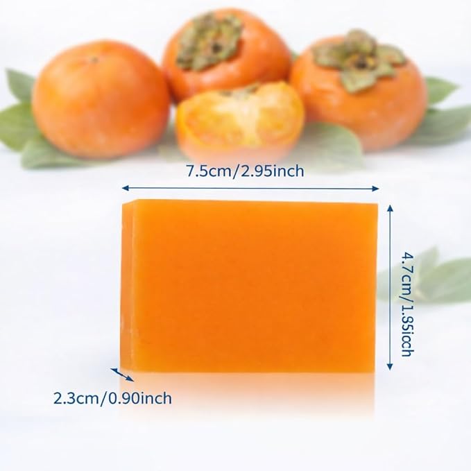 Persimmon Soap, Japanese Persimmon Soap for Body Odor,Natural Deodorant,Gentle Cleansing, For Women & Men (1, 2pcs)