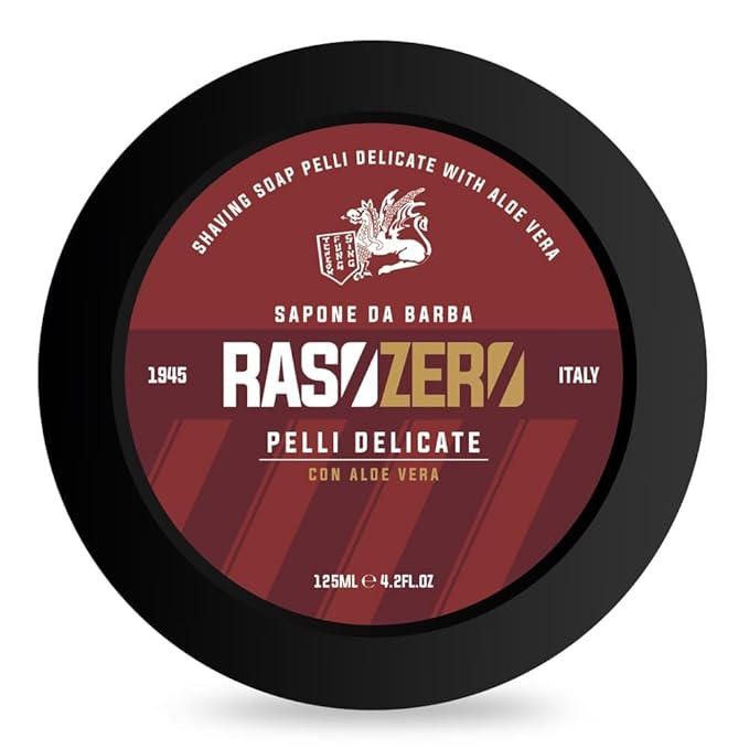 Pelli Delicate Shaving Soap 125ml – Gentle Shave Soap for Sensitive Skin, Made in Italy, with Light Tobacco Fragrance – Classic Italian Wet Shaving Soap for Smooth and Comfortable Shave
