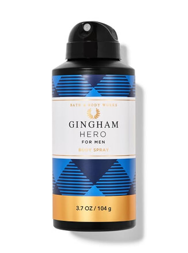 Bath and Body Works Men's Deodorizing Spray 3.7 (GIngham Hero)
