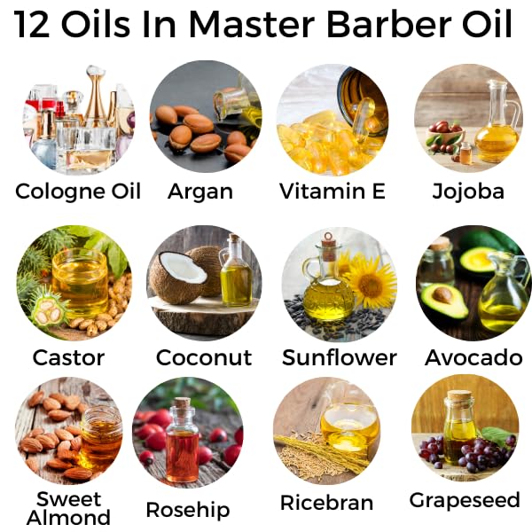 2oz TOBACCO VANILLA | Cologne Scented Beard Oils For All Men, Beard Growth and Conditioner | Dry Flaky Dandruff skin | Oily Skin | 11 Natural Anti-Aging Oils