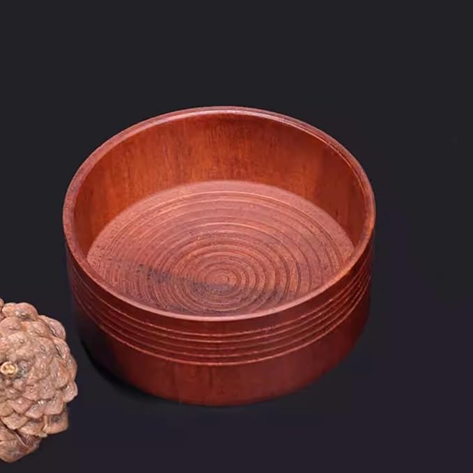 Wooden Shaving Bowl Vintage Oak Finish Men’s Shaving Soap Bowl Sturdy Lather Mug Beard Grooming at Home