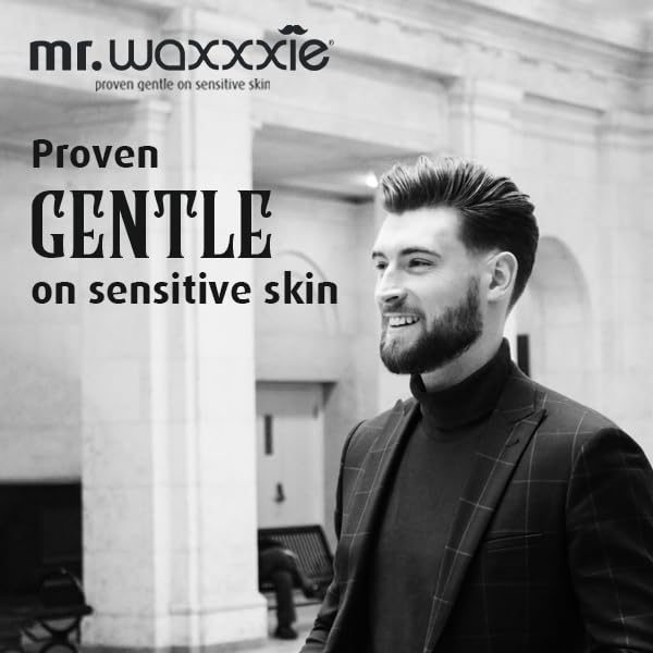 Mr Waxxxie Microwaveable Barber Wax 6.7 fl oz - Men's Hair Removal Beard Wax to Tidy up Edges and Remove Stray Hairs
