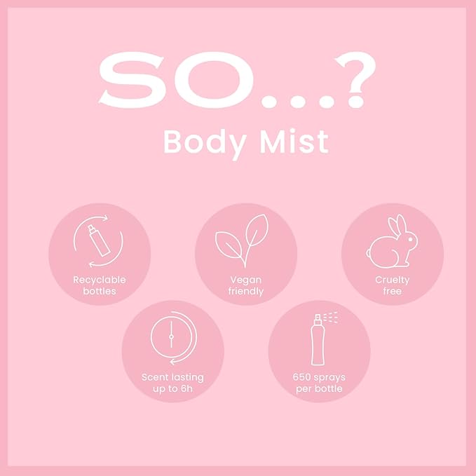 So…? Sweet Pea Body Mist - Floral Perfume for Women with Bergamot, Sweet Pea, Peony Notes - Ideal Gifts for Women - Body Spray for Women - 3.5 oz