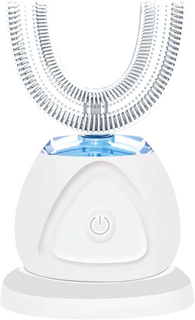 U-Shaped Electric Toothbrush, Automatic Whitening Silicone Oral Cleaner, 3 Modes, High-Speed Vibration, Waterproof