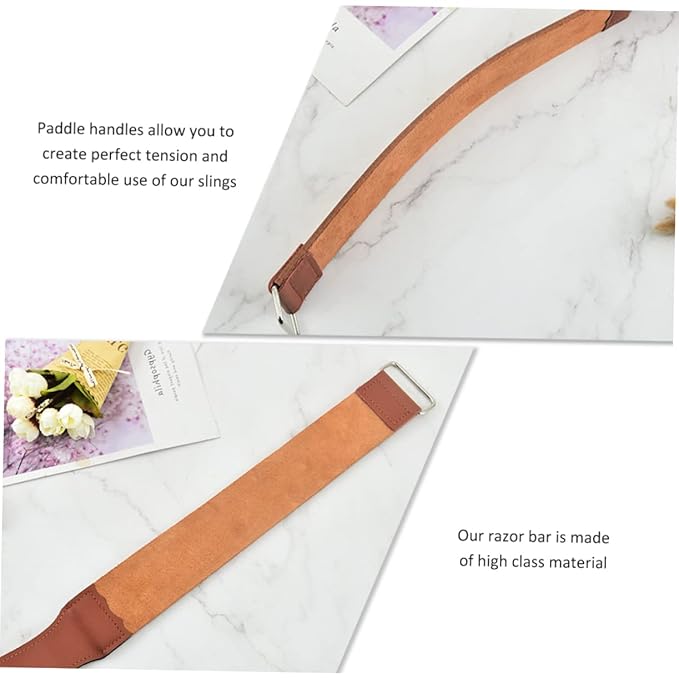 Double-Sided Razor Sharpening Strop Tool for Home Use Practical Barber Strop Clips Simple Razor Sharpener Cloth for Hair Removal