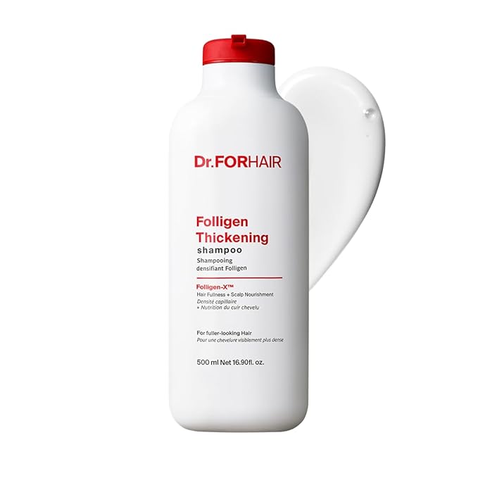 DR.FORHAIR Folligen Thickening Shampoo 16.9 oz | Biotin, Salicylic Acid & Rosemary | Volumizing Formula for Fuller-Looking Hair