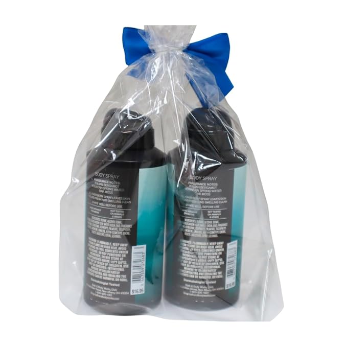 Bath & Body Works Men's Collection Deodorizing Body Spray - FRESHWATER - Gift Pack for Holiday - Lot of 2