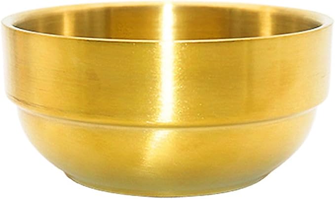 HOMSFOU Beard Shaving Mug Foam Brush Stainless Steel Grooming Shaving Bowl for Men Soap Cream Cup for Face Cleaning Gold Finish Suitable for Home and Travel Use