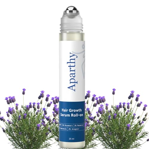 Aparthy Advanced Hair Growth Roll-On Serum，with Saw Palmetto, Rosemary & Pea Extract，Helps Support Thicker, Fuller Hair Appearance，Clean, Non-Greasy Hair Loss Support for Men & Women Pack of 25ml (1)