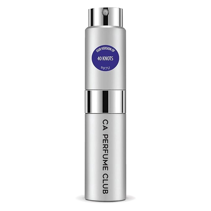 CA Perfume Impression of 40 Knots for Women and Men Aromatic Aquatic Scent Long Lasting Unisex Fragrance Eau De Parfum Travel Size Refillable Atomizer Spray 0.27 Fl Oz 8ml
