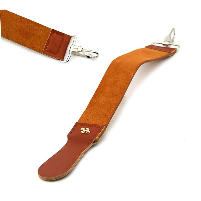 FRCOLOR Straight Razor Sharpening Belt Double Layer Leather Barber Strop Razor Men Shaving Tool