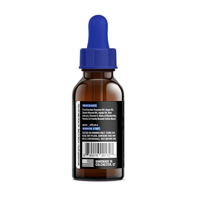 Beard Octane: Nitro - Natural Beard Oil w/Argan Oil - 1 Oz - Promotes Healthy Softer Beards - Made in USA - Premium Handcrafted Beard Care