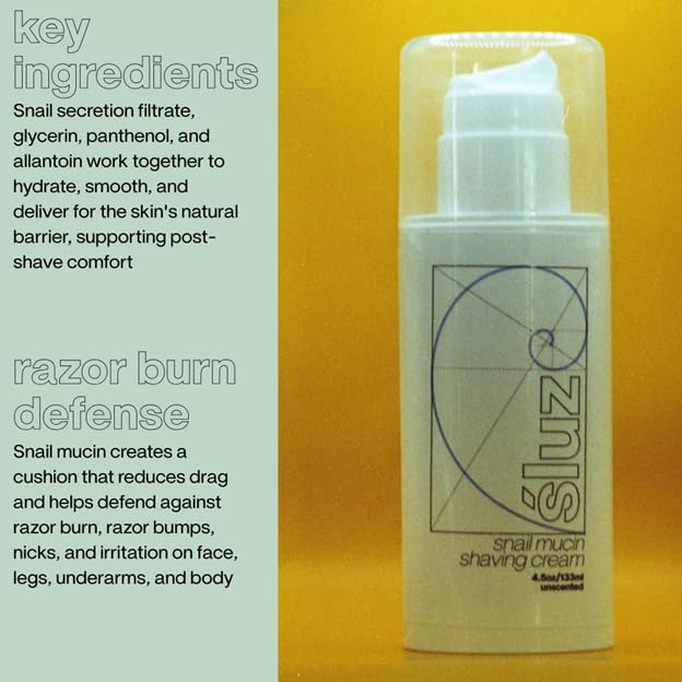 Snail Mucin Shaving Cream, with Snail Secretion Filtrate, Panthenol, Allantoin