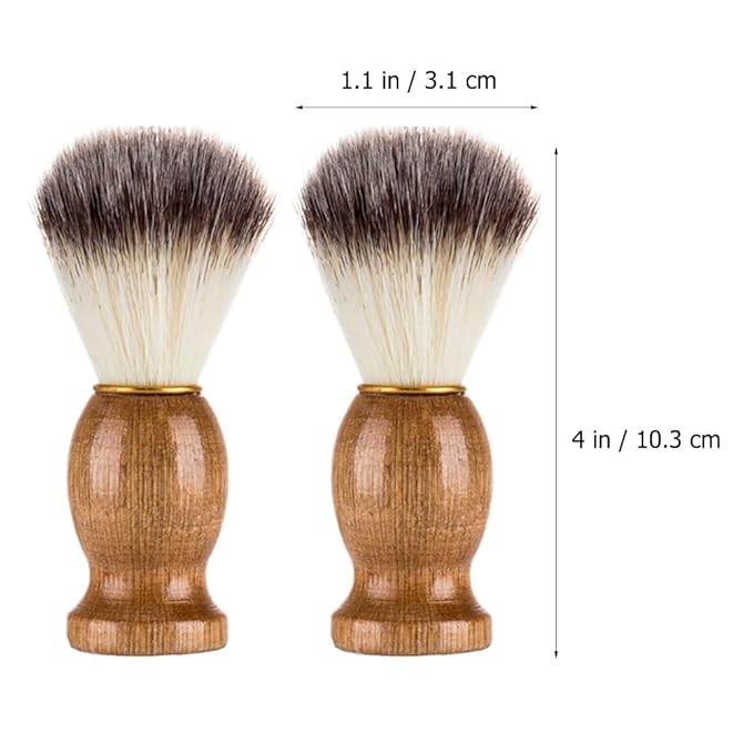 4pcs Soft Beard Shaving Brush Wood Handle Shave Accessory for Men for Beard Styling and Rich Creation Reliable Barber and Home Use