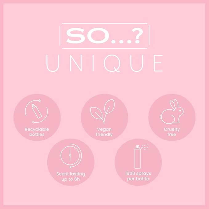 So...? Unique Coral Daisy Body Mist - Perfume for Women - Gourmand Fruity Vanilla Perfume - Gifts - Body Spray for Women - 5.1 oz