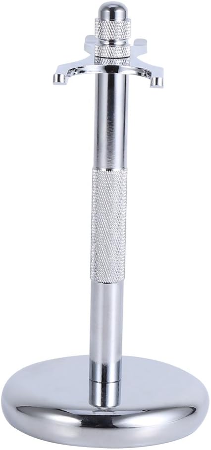 Razors Brush Stand, Heavy Duty Metal Shaving Holder, Alloy Storage Shaving Tool Stand Rack for Most Razors and Brushes (3#)