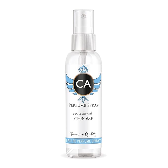 CA Perfume Eco Refill Impression of Chrome for Unisex Citrus Aromatic Long Lasting Fragrance Eau De Parfum 2 Fl Oz 60ml