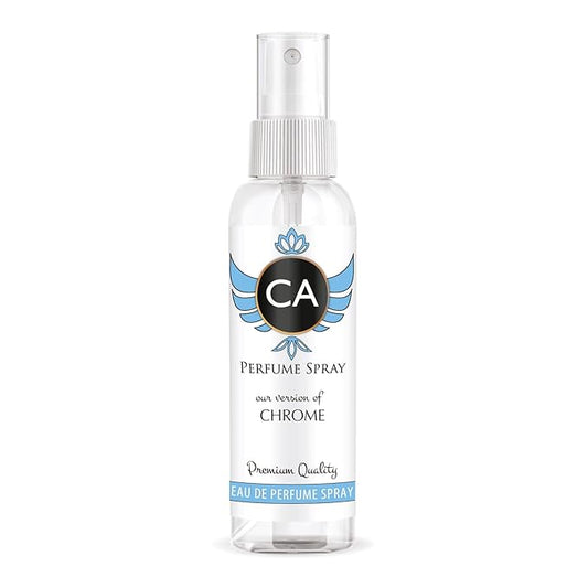 CA Perfume Eco Refill Impression of Chrome for Unisex Citrus Aromatic Long Lasting Fragrance Eau De Parfum 2 Fl Oz 60ml