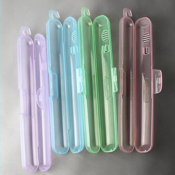 4 Pack Toothbrush Travel Case, Breathable Small and lightweight Toothbrush Holders - Compact Toothbrush Organizer for Travel, Vacation, Camping, Gym, Business Trips, Office, Cruise
