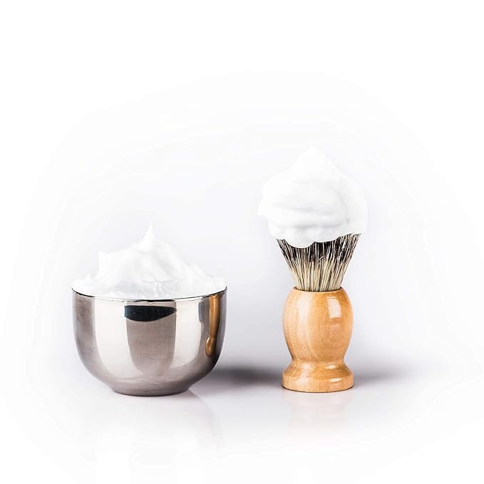 Barber Straight Razor Kit Durable Barber Straight Edge Razor Kit with 10 Double Edge Straight Razor Blades,Shaving Bowl and Stand,Shaving Brush with Wood Handle,Shaving Kit for Men