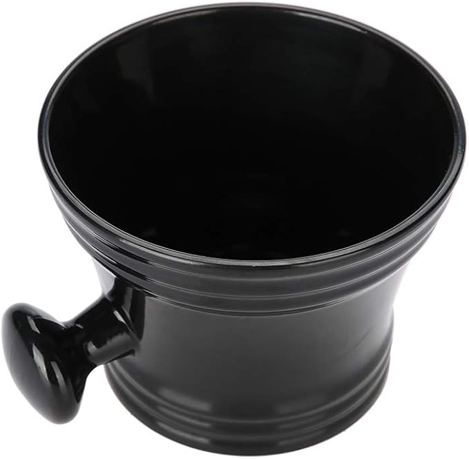 Shaving Bowl, Plastic Shaving Shave Soap Shaving Brush Set Shaving Soap Bowls Handle, Abs Men'S Shaving Foam Shaving Bowl For Shaving Soap Bowls Bowl, 11 11 8Cm(Black)
