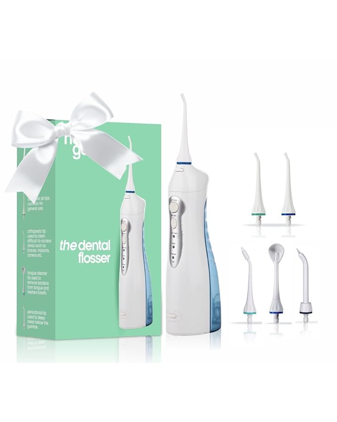 Cordless Water Flosser for Deep Cleaning of Teeth & Gums, Professional Dental Oral Irrigator with 3 Modes, IPX7 Waterproof Electric Flosser, Portable Rechargeable Flosser for Home, Travel, and Gifts