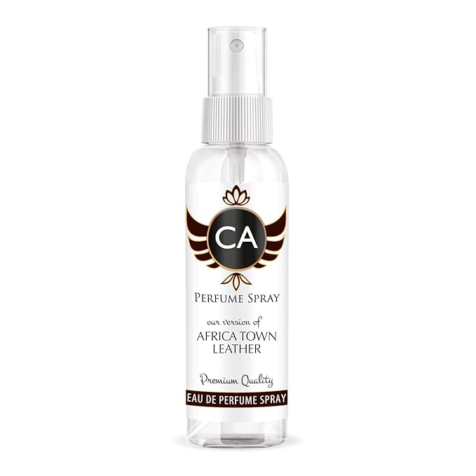 CA Perfume Eco Refill Impression of Africa Town Leather for Unisex Leather Long Lasting Fragrance Eau De Parfum 2 Fl Oz 60ml