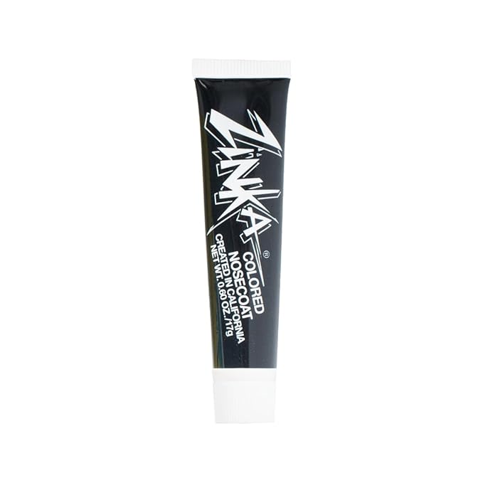 Zinka Colored Zinc Oxide Sunblock – High Zinc Formula for Nose and Face, Water & Sweat Resistant, Black
