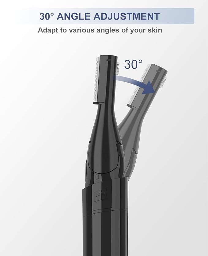 Electric Eyebrow Trimmer, Painless Portable Eyebrow Shaper Trimmer Kit for Women Men, Eyebrow Hair Trimmer with Battery for Face Lips Armpit Leg Body